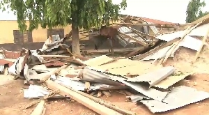 Ejisu Secondary Technical School dormitory ripped off by rainstorm