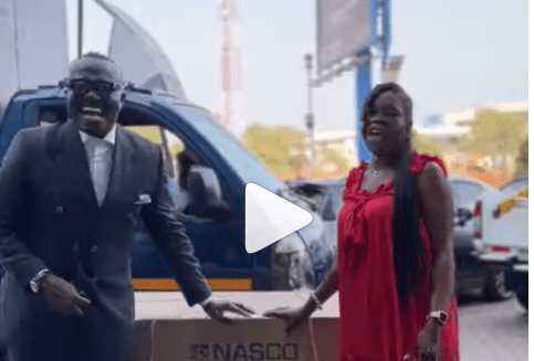 Mama Toli receives refrigerator gift from Bola Ray