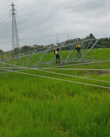 Bekwai, Ejisu, others in darkness after hoodlums destroy ECG tension towers