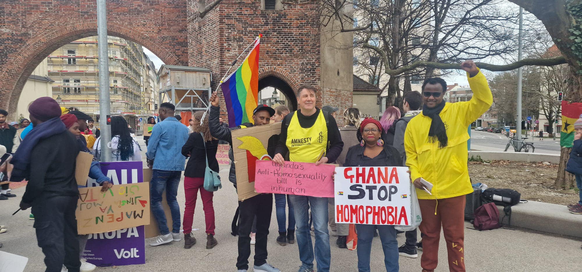 ‘Ghana, stop homophobia’! – Uganda’s Dr Nyanzi leads explosive anti-LGBT+ bill in Munich protest