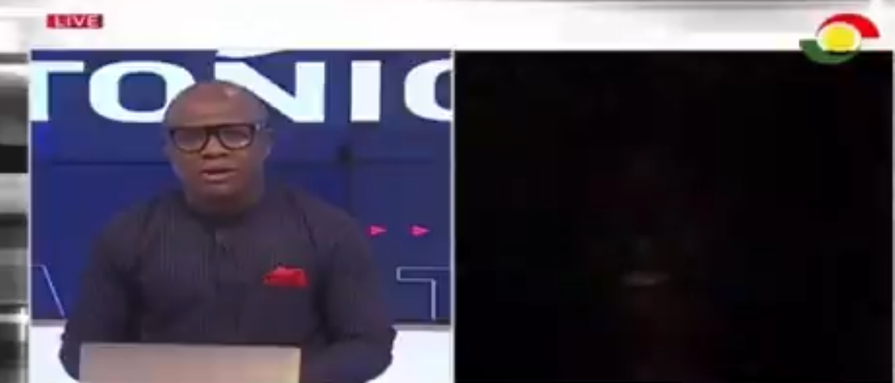 Video: ‘Dumsor’ manifests on live TV during interview