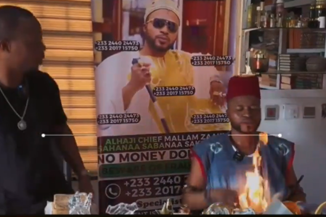 Mallam narrowly escapes harm after setting himself on fire during money ritual