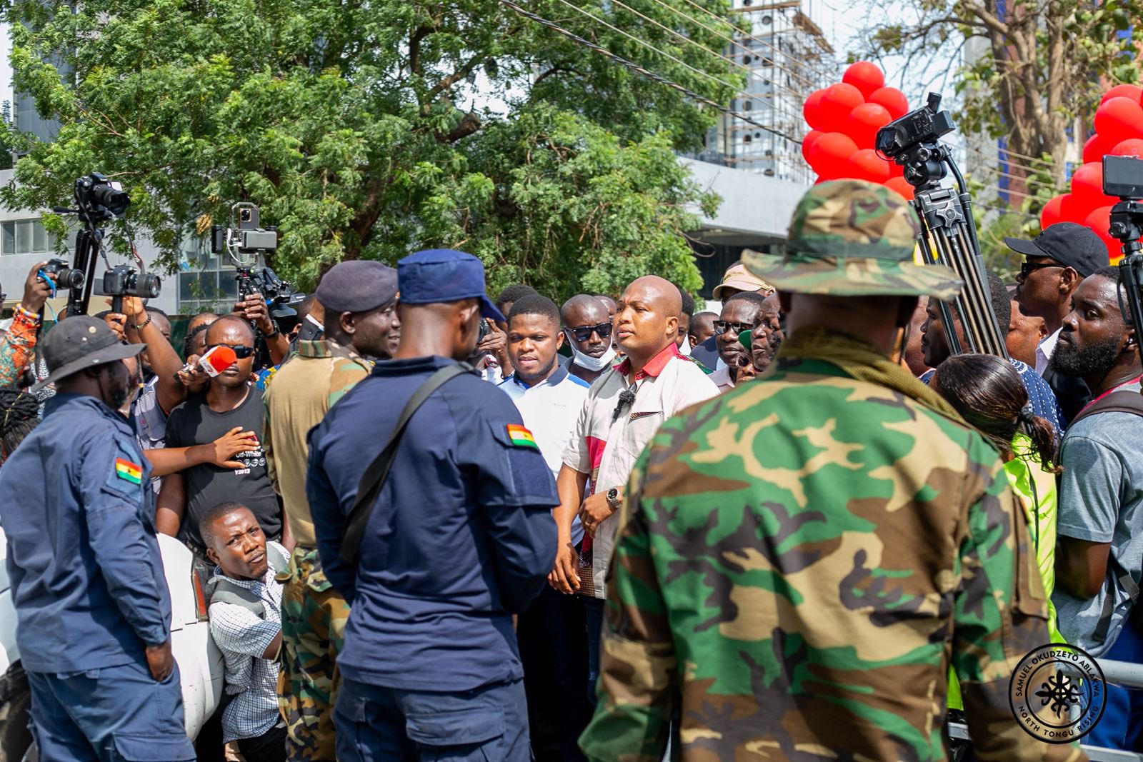 Ablakwa, Sam George, other MPs face off with military at National Cathedral site