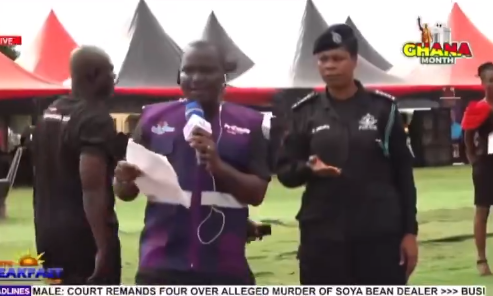 Video: Oyerapa reporter snubs police officer at John Kumah’s one week observance