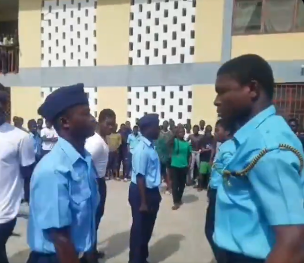 Video: Outgoing members of St. Peter’s school cadet violently smacks new leadership in handing-over ceremony