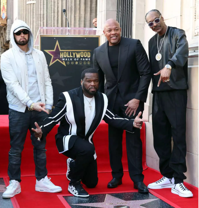 Hollywood honours Dr. Dre as rappers Eminem, Snoop Dogg, and 50 Cent show love