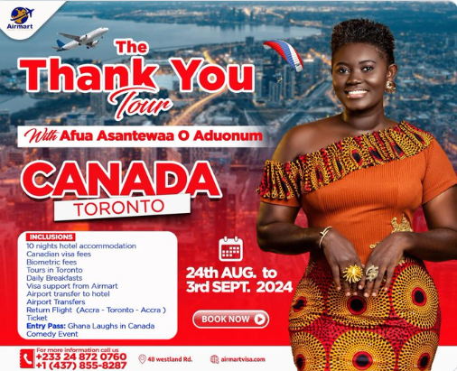 Afua Asantewaa to embark on a ‘Thank You’ tour commencing in Toronto, Canada