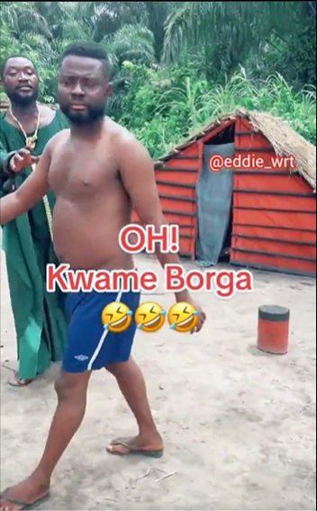Video: Actor ‘Kwame Borga’ becomes restless after unknowingly drinking ‘weed-infused sobolo’ on set