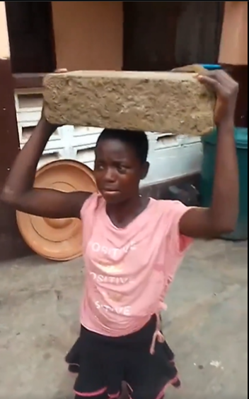 Ghanaian teen forced to carry cement block while kneeling on salt by mother as punishment
