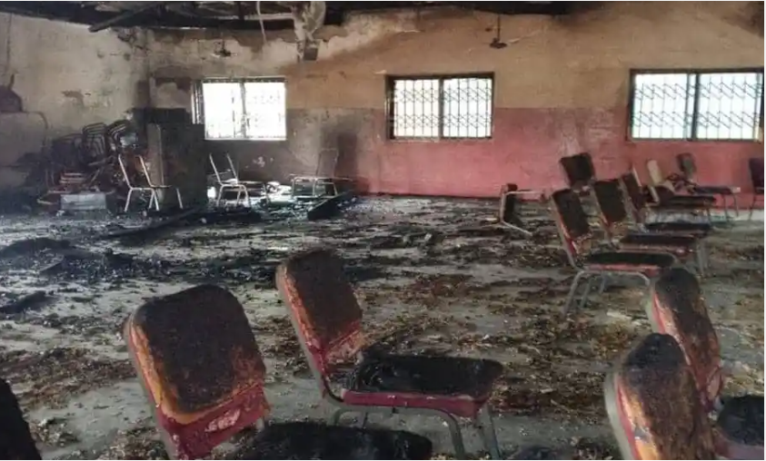 EP Church in Bolgatanga suffers fire outbreak; four Bibles survive wreckage