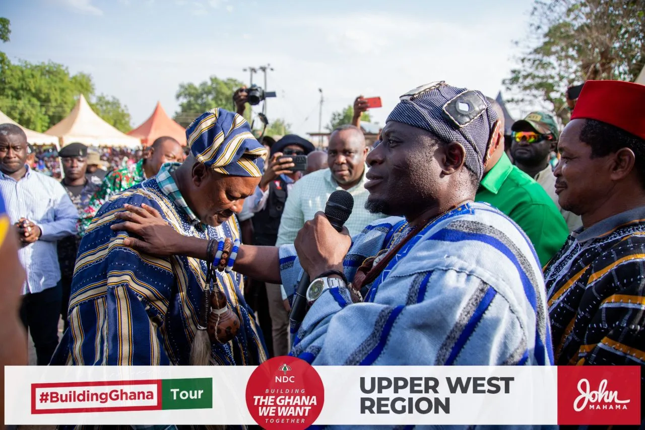 Mahama honored with Chieftaincy title Kouro Sabinwero Wajia I of Buwaa for his honesty, visionary leadership