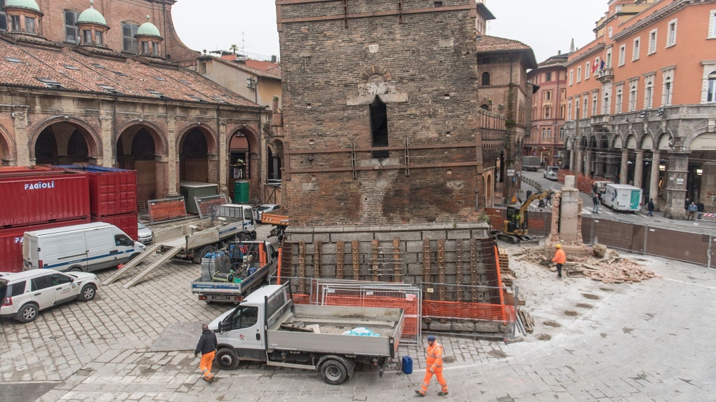Italy scrambles to save teetering tower from crumbling