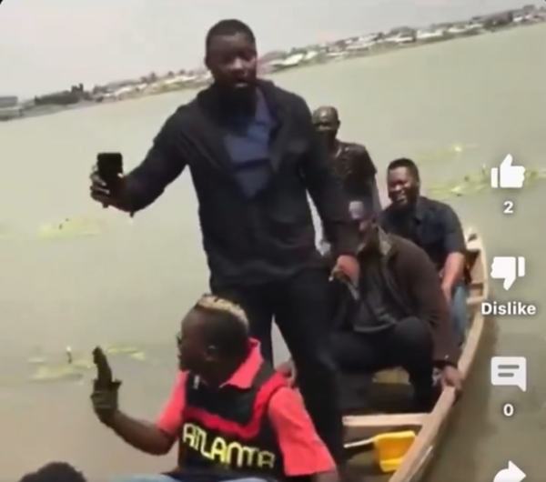 Old video of Dumelo refusing to board a boat on movie set pops up amidst Junior Pope’s death