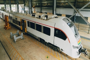Ghana’s first modern train has been fully assembled and installed – Amewu