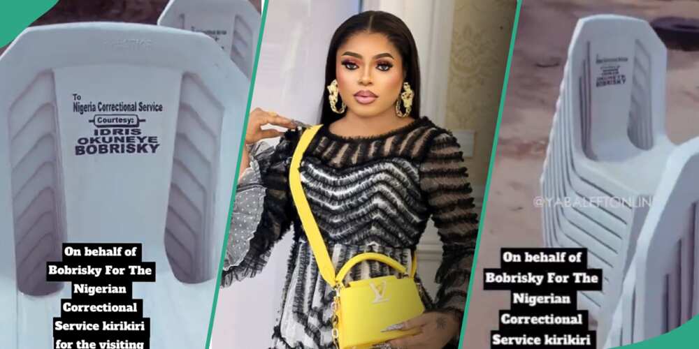Bobrisky donates chairs to Kiriki prison despite being locked up