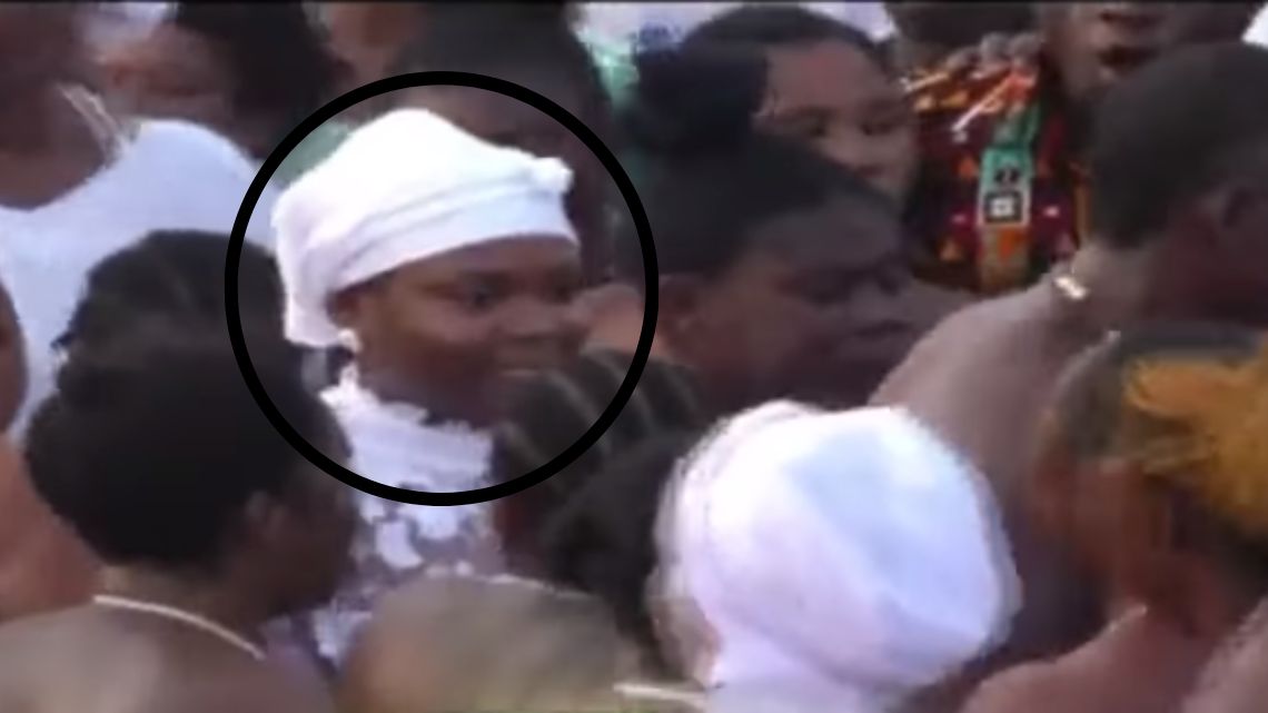 Naa Okromo arrives in Nungua after being released from state custody