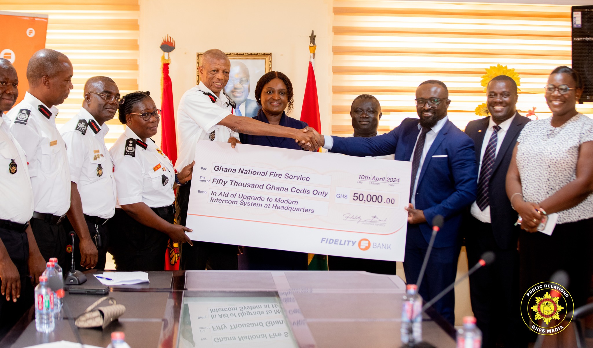 Fidelity Bank donates GHC50,000 to GNFS