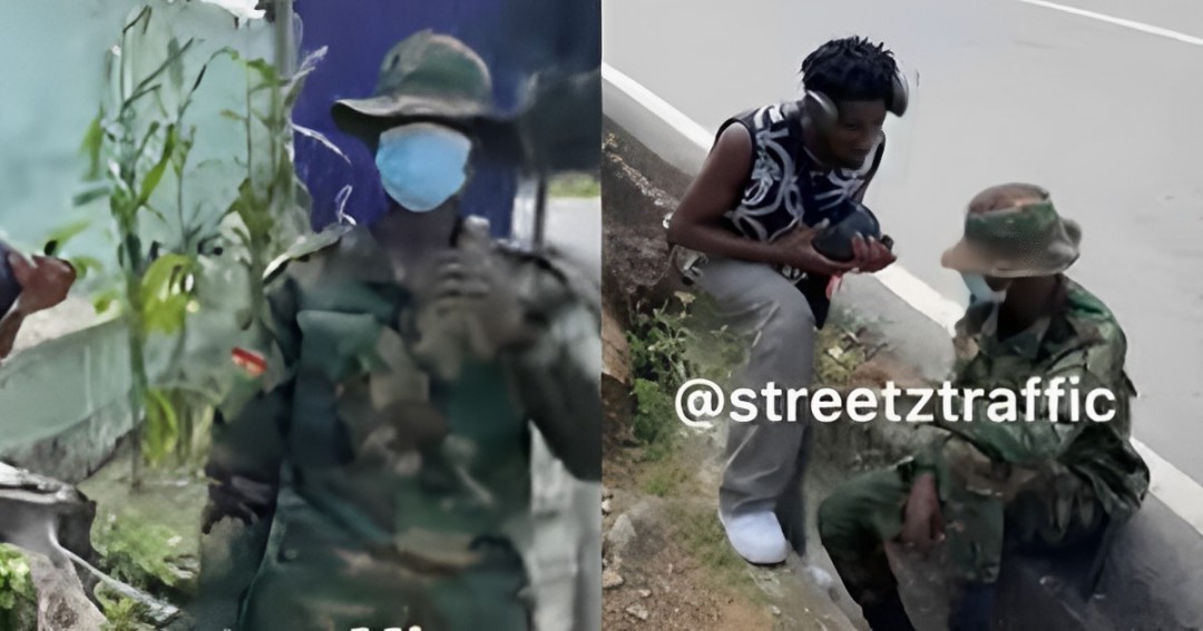 Video: Ghanaian soldier in tears after girlfriend failed loyalty test
