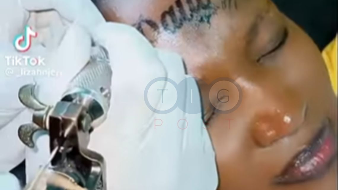 Lady ‘tattoos’ boyfriend’s name on forehead as show of commitment
