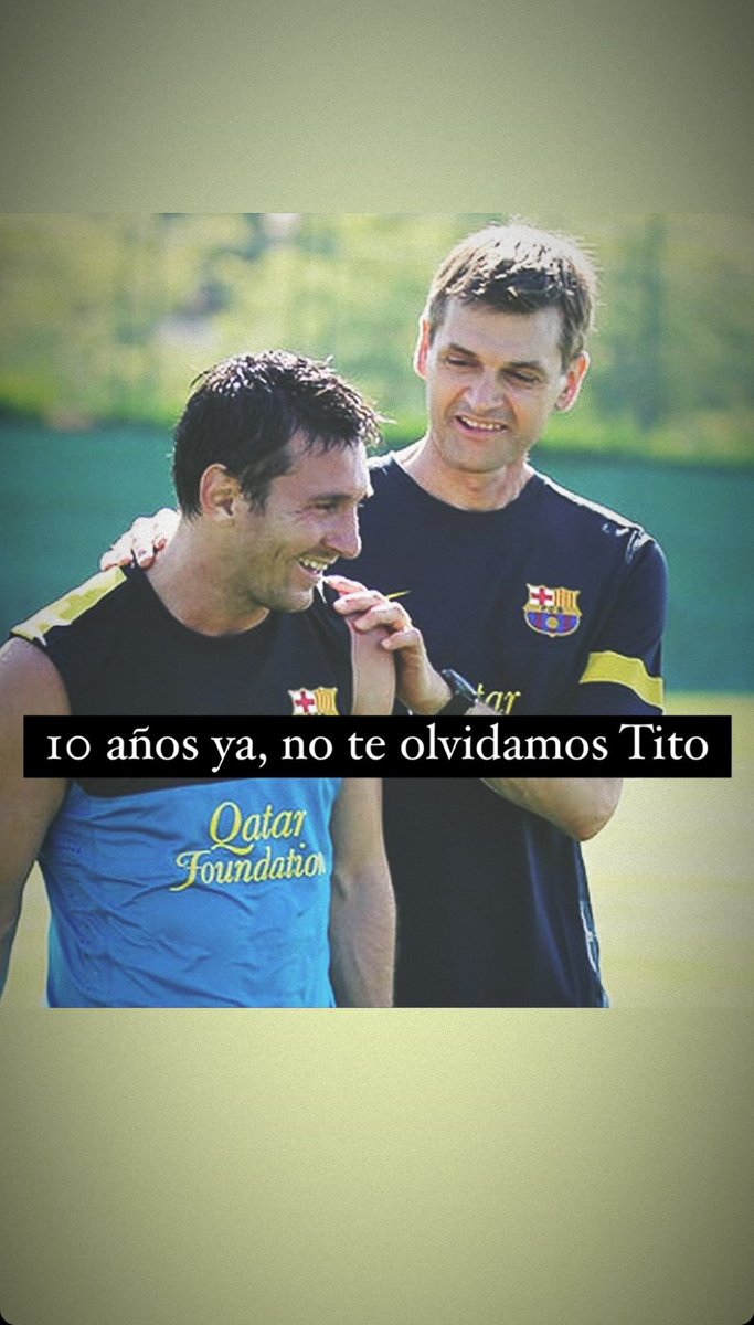 “10 years already, we won’t forget you Tito” – Messi pays tribute to ex-Barcelona boss