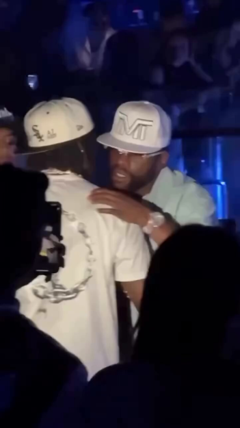 VIDEO: Rema and Floyd Mayweather link up at a club in Dubai