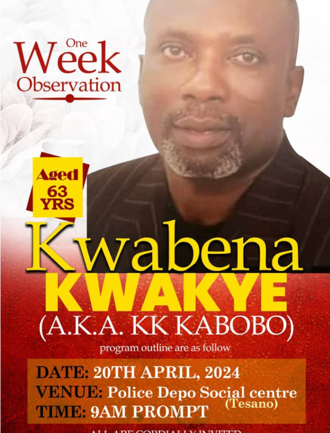 One week celebration of K.K. Kabobo set for April 20