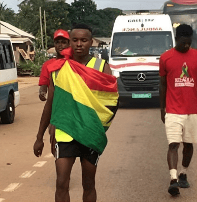 Seidu Rafiwu successfully completes 4-day GWR walk-a-thon from Techiman to Accra