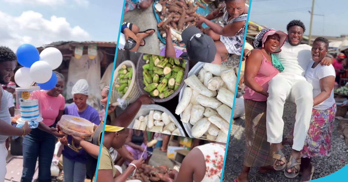 Mama Toli, market women celebrate Official Starter’s birthday as they throw big fufu party at Makola