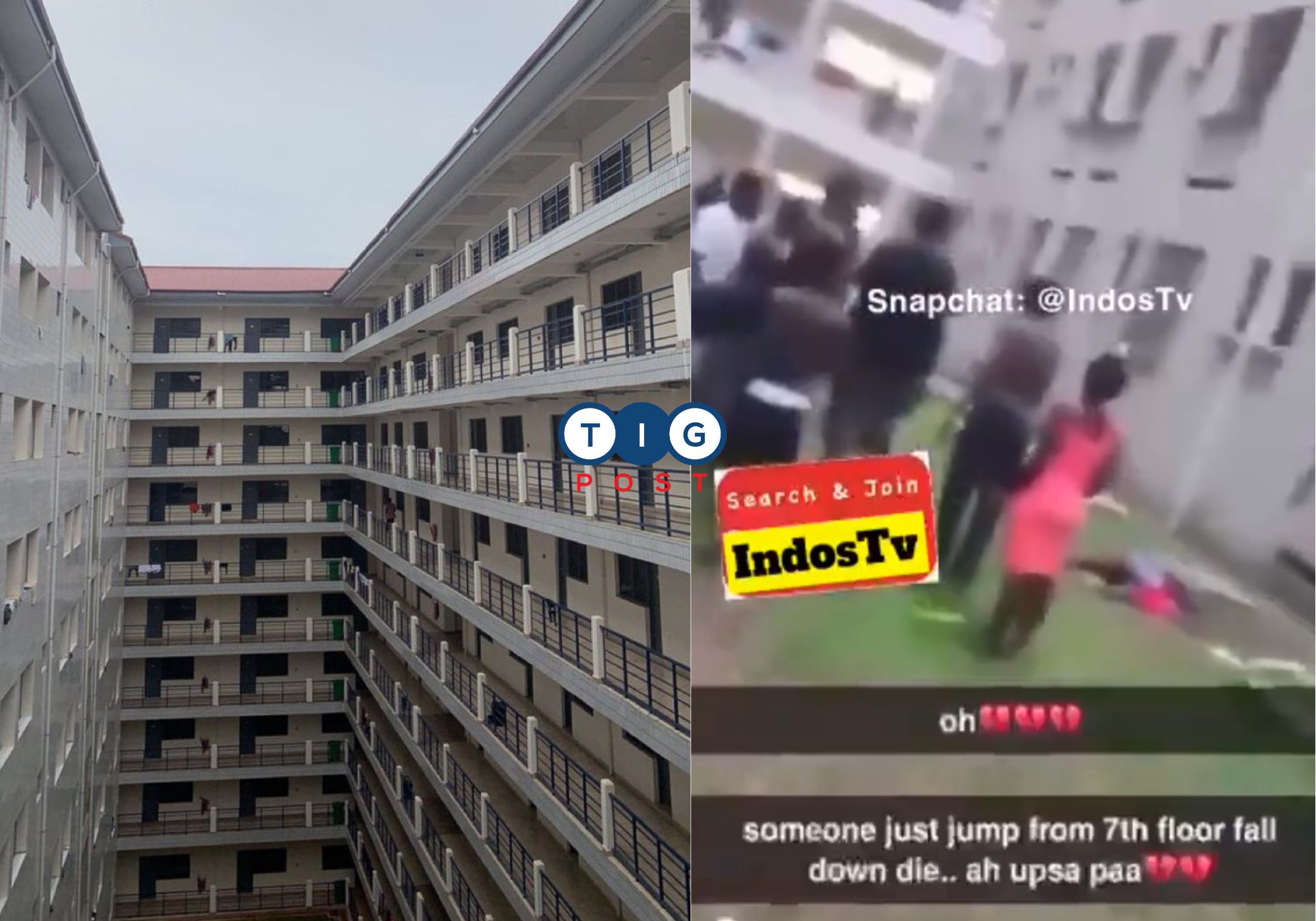 UPSA: Cleaner falls to death from 7th floor amid alleged rape attempt