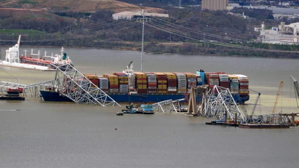 Salvage workers extract containers from ship that collapsed Baltimore’s Key bridge