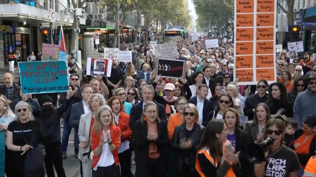 Australia’s prime minister refers to domestic abuse as “national crisis” after  protest