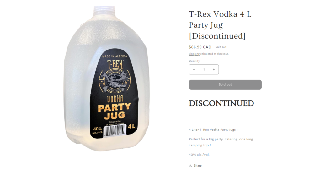 Alberta distillery to stop producing 4-liter vodka jugs after minister expressed concern
