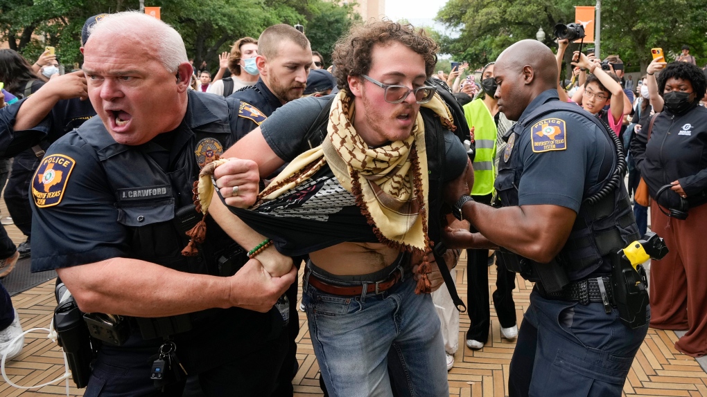 Texas police battle with students as protests against Gaza war continue