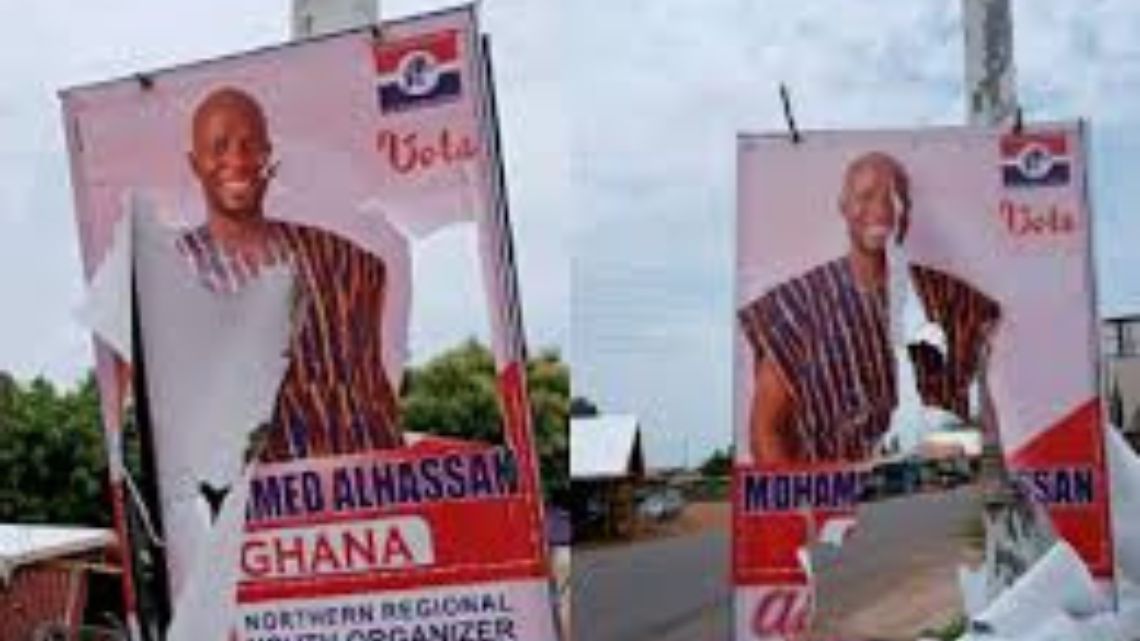 NPP signboards, others destroyed in Awutu Senya West