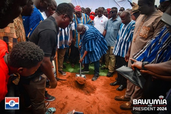 Bawumia lays foundation for Gambaga sports complex construction