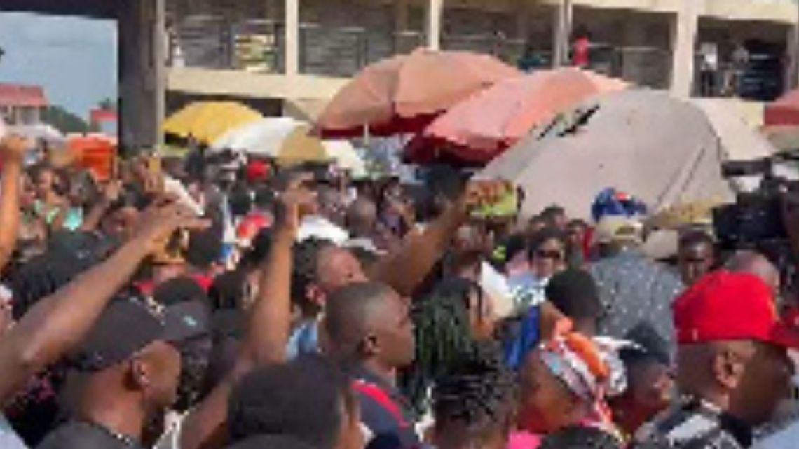 VIDEO: Bawumia tours Ho market as massive crowd chants his name