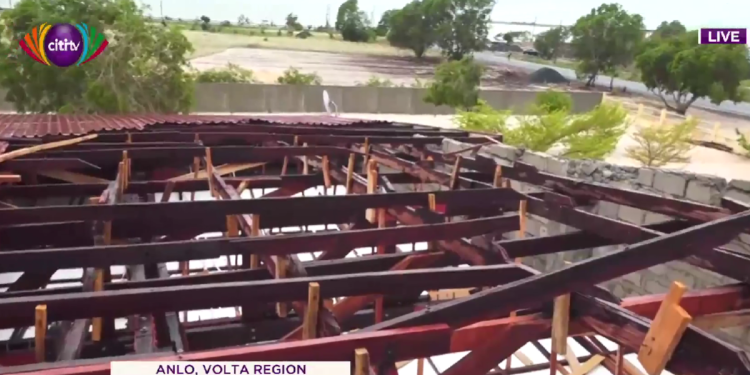 Roofs of over 20 public schools in Volta Region ripped off after rainstorm