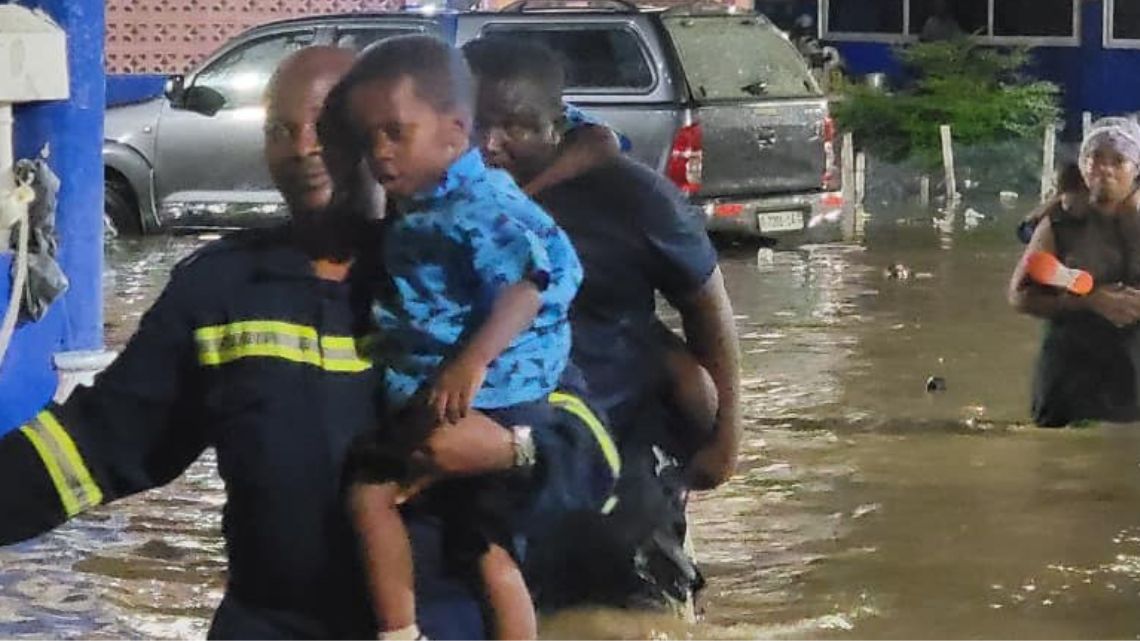 GNFS rescues school children trapped in school at Kasoa after downpour
