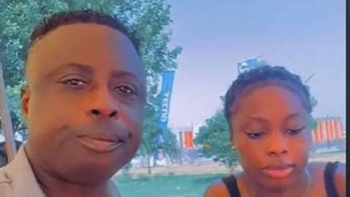 Ghanaian footballer Charles Taylor hangs out with his daughter in Legon