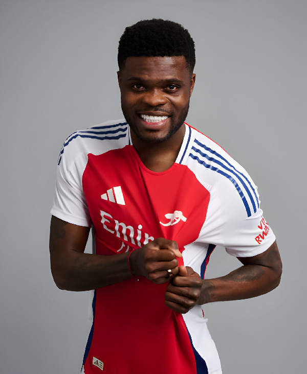 Starboy Partey models in Arsenal new kit for next season? A sign of his stay ?