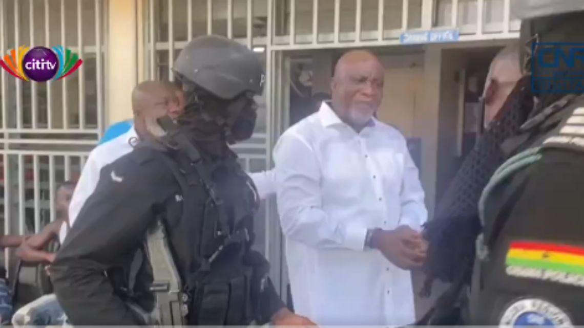 VIDEO: “I am talking to my lawyer, what is this?” Hopeson Adorye clashes with a police officer