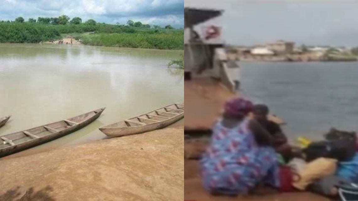 Ferry breakdown at Oti River leaves commuters stranded