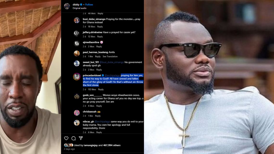 ‘All have sinned’- Ghanaian actor Prince David ‘defends’ Diddy