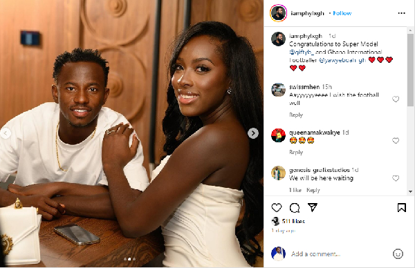 Photos: Black Stars’ Yaw Yeboah proposes to Partey’s ex-girlfriend