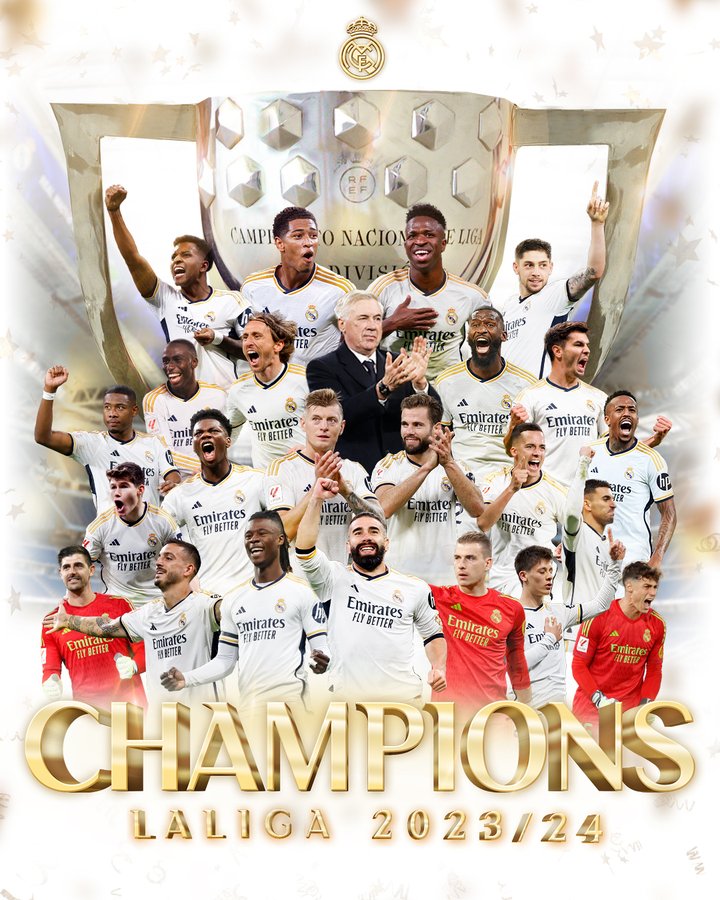 Real Madrid bags the La Liga title again!