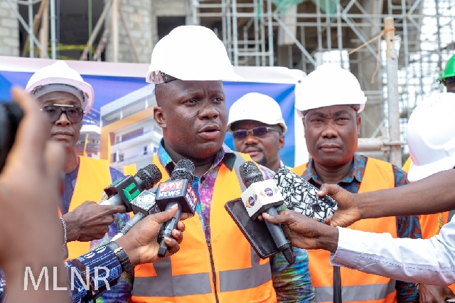 Lands Minister inspects progress work on Minerals C’ssion’s ultra-modern office in Ashanti regional