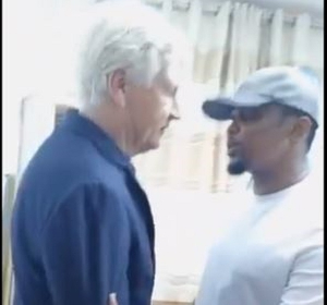Video: Samuel Eto’o, Cameroon coach in a heated altercation after meeting for the first time
