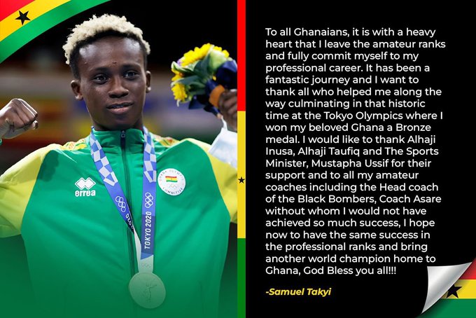 Samuel Takyi quits Ghana’s national boxing squad in preparations for 2024 Olympics