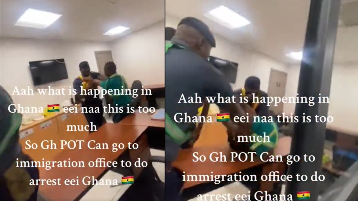 VIDEO: Heated confrontation between Ghana Ports and Harbour Authority security and GIS personnel
