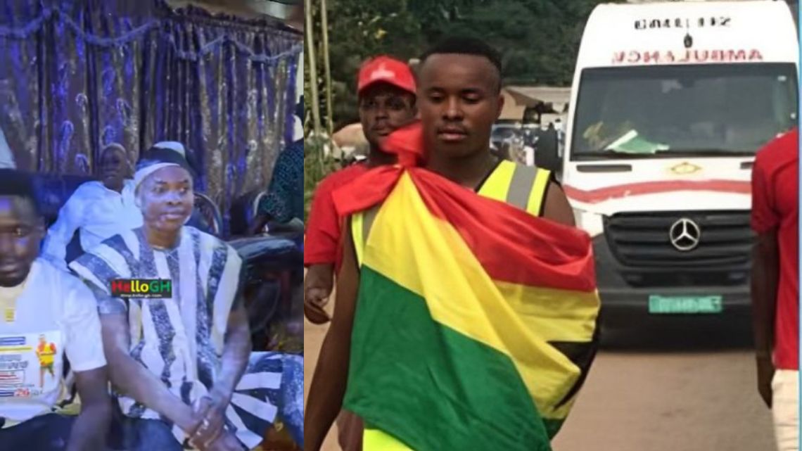 Paramount Chief of Gonja community in Techiman blesses Seidu Rafiwu upon arrival
